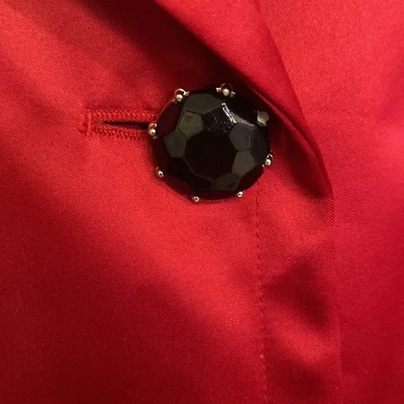 Dennis by Dennis Basso Women’s Red Spring Coat Size Large Festive color, EUC. - Picture 4 of 17